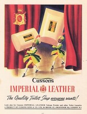 Cussons Imperial Leather Soap Advert 1951 old print 23cm x 17cm