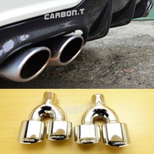 Mercedes-Benz W204 C250 C300 C350 4D 2D C63 A Look Exhaust Dual Tips A 08-14