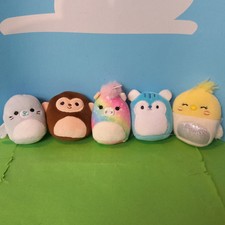 SQUISHVILLE 2" MINI SQUISHMALLOWS 5 SOFT TOYS PLUSH KELLYTOY