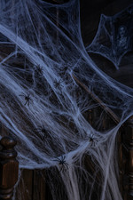 100G Spider Webs 10 Fake Spiders Halloween Party Decoration Haunted House Props