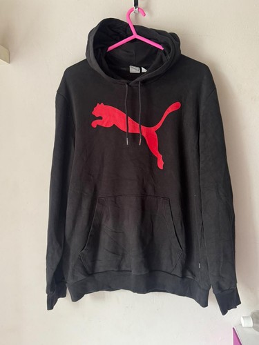 Puma black pullover hoodie - pullover,