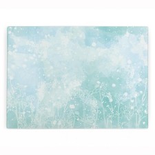 Pastel Blue Flowers Glass