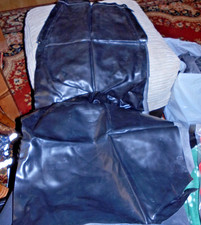 EROTIC  BONDAGE   WEAR RUBBER MONKEY    MAXI BLACK SKIRT SPLIT SIDES  W22"  L 40