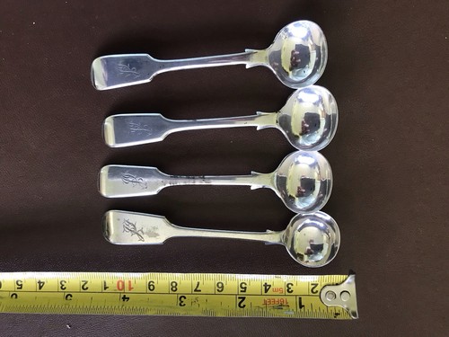 Antique condiment spoons - x,