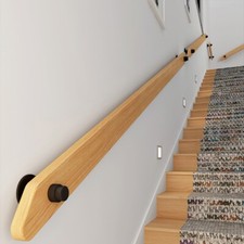 Wooden Stair Handrail Wall