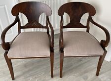 Pair of Antique Swedish Mahogany arm chairs - Very good condition 