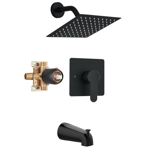 Black tub shower faucet - black,