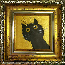 Black cat mini painting