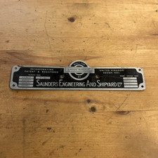 London Transport Bus Makers Plate   RT Saunders Engineering Sign