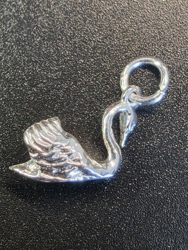 Vintage sterling silver swan - silver,