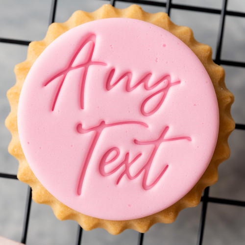 Custom text cupcake cookie - text,