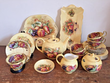 Aynsley Orchard Gold Tea Set -Teapot, 5 trios, jug, sugar bowl, cake & sandwich