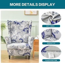 Wingback Chair Cover 2 Piece