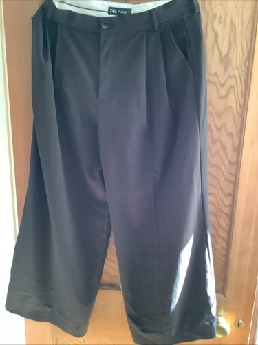 Zara brown wide trousers size - brown,