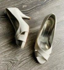 Next, Silver, peep toe, sparkle heeled Shoes, UK Size 3.5, 36 W. Wide Fit. NWT.