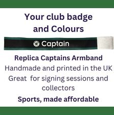 Premier league Style Personalised Captains Armbands-Clubs Badge -Football, Rugby