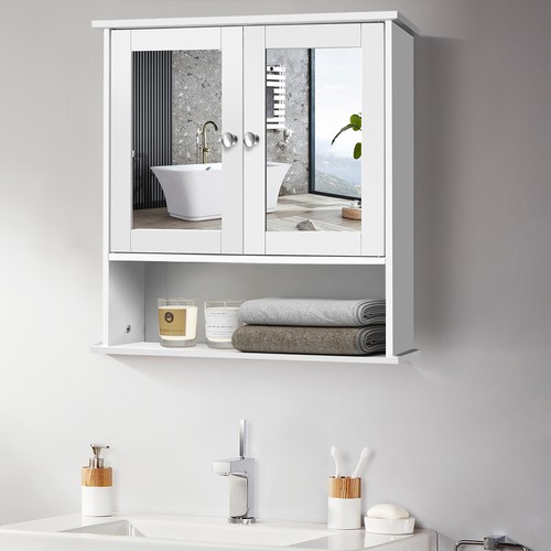 White bathroom cabinet - bathroom, wall