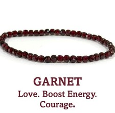Garnet Cube Cut Crystal Stone