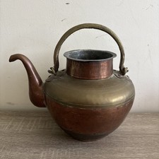 Vintage Decorative Solid Stove Top Kettle Teapot Brass Country Home Decor Plants