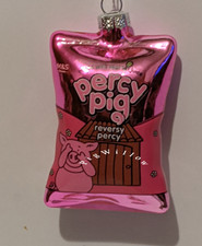 Percy Pig Reversy Sweets M&S Hanging Glass Bauble Christmas Decoration Tree 2025