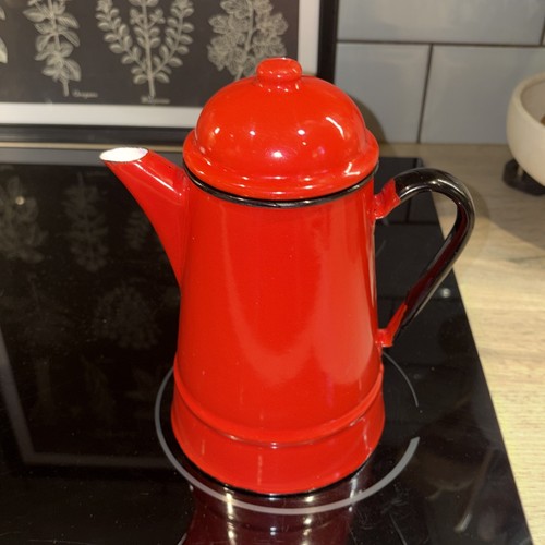 Vintage red enamel - red,
