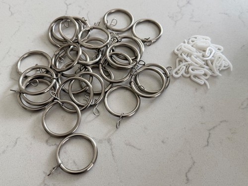 Curtain rings with hooks 40mm - rings,