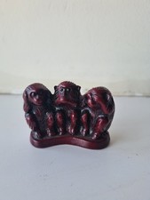 Chinese 3 Wise Monkeys Red