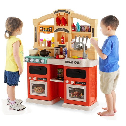 Large kids play kitchen - large, 69pcs