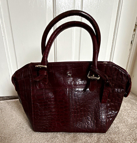 Ashwood burgundy croc embossed - burgundy,