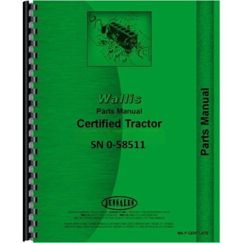 Wallis certified tractor parts - certified,