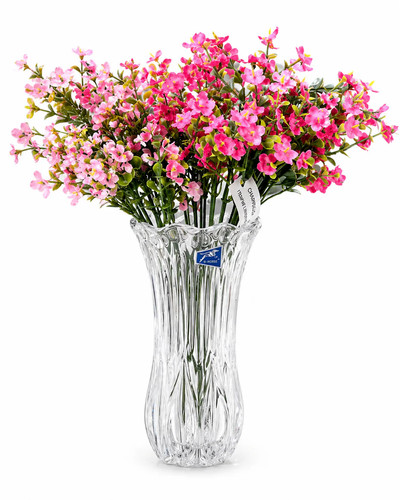 Crystal clear glass flower - clear,