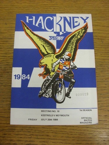 1984 speedway programme - 20/07/1984,