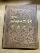 1891 "THE MAGAZINE OF ART" BOUND ISSUES ILLUSTRATED 2.6kg ANTIQUE BOOK (EV3)