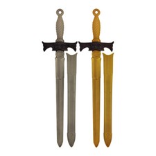 2 x Kids Plastic Toy Sword - Pirate Knight Fancy Dress Costume Accessory