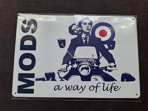 Mods way life metal sign - a,