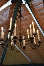 12 branch wrought iron hanging