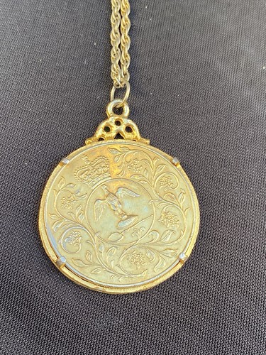 Vintage coin pendant english - coin,