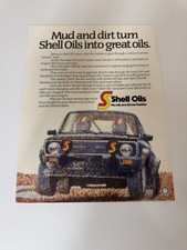 Original 1982 Mk2 Ford Escort RS Shell Oils Magazine Advert Poster Garage Retro