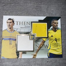 Zlatan Ibrahimovic Alexander Isak Then & Now Futera Patch Card 5/15 Sweden