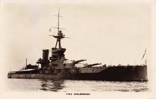 Hms marlborough real photo - marlborough,