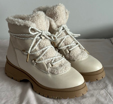 Moda In Pelle "Zermatt" Winter Boot - Off White - Size 3 (36)- NWOB
