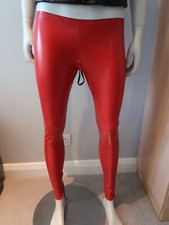 WESTWARD BOUND CLASSIC HIPSTER LATEX RUBBER LEGGINGS RED SMALL READ DESCRIPTION