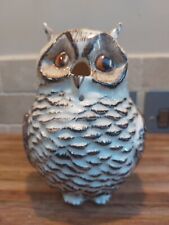 Vtg Babbacombe Pottery Short Eared Owl String & Scissors Holder Freestanding