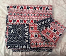 George Home Asda - Mickey Mouse Fair Isle Brushed Cotton Double Duvet Set