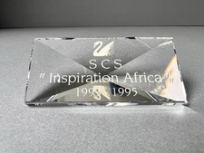 Swarovski Title Plaque Inspiration Africa Trilogy 1993 to 1995 - VGC No Box