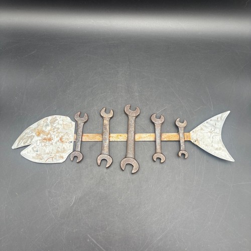 Vintage industrial wrench fish - vintage,