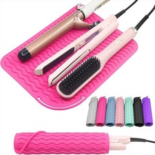 PREMIUM HEAT RESISTANT SILICONE MAT/POUCH FOR HAIR STRAIGHTENERS & CURLING IRONS