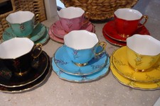 VINTAGE HARLEQUIN BONE CHINA