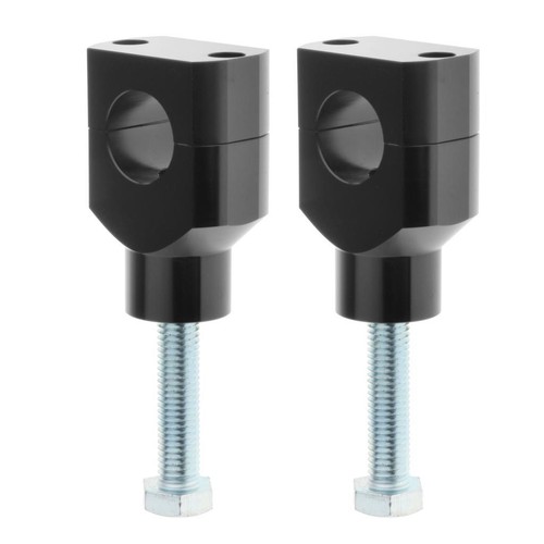 Black 1inch handlebar risers - handlebar,