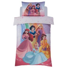 Disney Princess Rainbow Single Bedding Set Reversible Duvet Cover